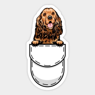 Funny Cocker Spaniel Pocket Dog Sticker